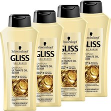Gliss Ultimate Oil Elixir Besleyici Şampuan 500 ml x4 Kadınlar İçin İşlem Görmüş Saçlar