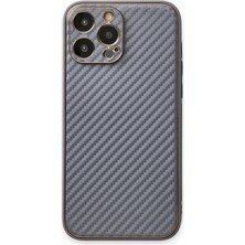 Aesco Mey Ithalat®  iPhone 13 Pro Kılıf Coco Karbon Silikon - Gri