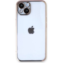 Aesco Mey Ithalat®  iPhone 13 Kılıf  Lensli Silikon - Gold