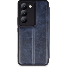 Aesco Mey Ithalat®  Vivo V30 Lite 4g Kılıf Flip Cover - Lacivert