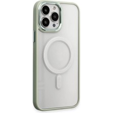Aesco Mey Ithalat®  iPhone 15 Pro Kılıf Room Magneticsafe Silikon - Su Yeşili