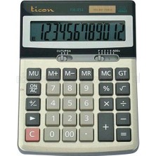 Ticon TH 512 12 Haneli Hesap Makinesi Gelişmiş Fonksiyonlarla Kullanım Kolaylığı Sağlar