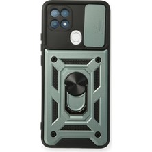 Aesco Mey Ithalat®   A15 Kılıf Pars Lens Yüzüklü Silikon - Yeşil