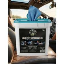 Hygrex Araç Içi Temizlik Bezi Islak Kovalı Bez Kapı Torpido Koltuk Döşeme Vb. Tüm Alanlar 250 Adet Kova