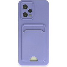 Aesco Mey Ithalat®  Xiaomi Redmi Note 12 4g Kılıf Kelvin Kartvizitli Silikon - Lila