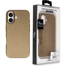 Aesco Mey Ithalat®  iPhone 16 Wonder Deri Magsafe Kapak - Bronz