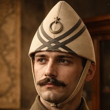 Pandoli Çanakkale Askeri Enveriye Başlığı Şapkası Kumaş Yetişkin Gösteri