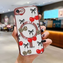 Ucuc iPhone 7/8/se 2020 2022 Uyumlu Şeffaf Arka Yüzeyli Manyetik Darbeye Dayanıklı Silikon Kılıf