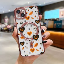 Ucuc iPhone 14 Plus Uyumlu Şeffaf Arka Yüzeyli Manyetik Darbeye Dayanıklı Silikon Kılıf
