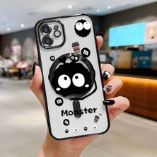 Ucuc iPhone 12 Uyumlu Şeffaf Arka Yüzeyli Manyetik Darbeye Dayanıklı Silikon Kılıf