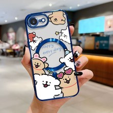 Ucuc iPhone 16E Uyumlu Şeffaf Arka Yüzeyli Manyetik Darbeye Dayanıklı Silikon Kılıf