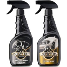 Dexter Car Care Hızlı Cila Speed Wax 500 ml + Lastik Parlatıcı ve Koruyucu 500 ml (Ikili Avantaj Paketi)