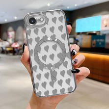 Ucuc iPhone 16E Uyumlu Şeffaf Arka Yüzeyli Manyetik Darbeye Dayanıklı Silikon Kılıf