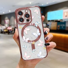 Ucuc iPhone 16 Pro Uyumlu Şeffaf Arka Yüzeyli Manyetik Darbeye Dayanıklı Silikon Kılıf