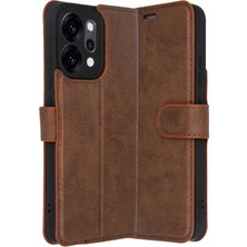 Aesco Mey Ithalat®   Reno 14 Trend S Plus Kapaklı Kılıf - Taba