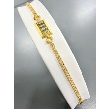 14 Ayar 4.65 Gram Külçe Bileklik (Uzatma Zincirli) (Dorikalı) (Onslu) (Kanca Kilit) Afşar Kuyumculuk