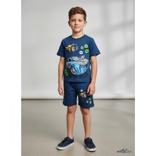 Lillypicca Erkek Çocuk Yarış Araba Desenli Şortlu Takım