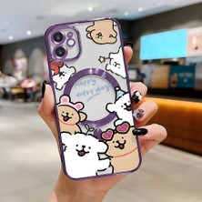 Ucuc iPhone 11 Uyumlu Şeffaf Arka Yüzeyli Manyetik Darbeye Dayanıklı Silikon Kılıf