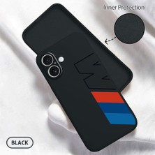 HONTINGA iPhone 16 ile Uyumlu Kılıfı Içi Kadifeli Düşüme Önleyici Basitlik Anti Düşme Kamera Korumali Bmw Desen Telefon Kılıfı Kadın ve Erkek Için Uygundur K6-0182