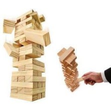 Feyza Design Ahşap Denge Oyunu Jenga - Zeka ve Beceri Geliştirici
