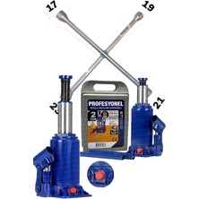 Moonshop 2 Ton Şişe Oto Araç Krikosu Bijon Kolu Hediyeli Çelik Malzeme Yapımı....