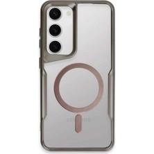 Aesco Mey Ithalat®  Samsung Galaxy S23 Kılıf Boyi Magsafe Silikon Kapak - Titan Gri