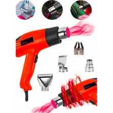 Moonshop Pro Alman Teknoloji 2000 Watt Darbeye Dayanıklı Kademeli Sıcak Hava Tabancası Hediyeli Ürün