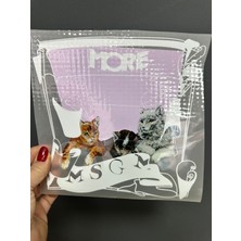 Gönülden Tasarım Ütü Ile Yapışan Kediler Transfer Baskı Arma 19X19 cm
