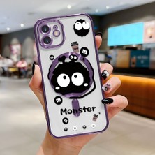 Ucuc iPhone 12 Uyumlu Şeffaf Arka Yüzeyli Manyetik Darbeye Dayanıklı Silikon Kılıf