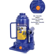 Moonshop Pro Seri Çelik Şase 10 Ton Şişe Krikosu Hidrolik Araba Karavan Oto Şişe Krikosu Tse Kontrollü Ürün.