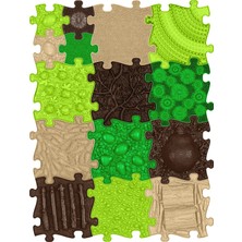 Muffik Touch Of Nature Set 15’li 3D Dokulu Ortopedik Duyu Matı | Çocuk & Yetişkin, Geniş Alan 80X105 cm