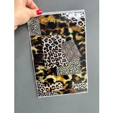 Gönülden Tasarım Ütü Ile Yapışan Leopar Transfer Baskı Arma 30X19 cm