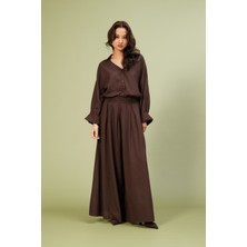 Nisan Triko Keten Karışımlı Bol Pantolon