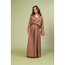 Nisan Triko Keten Karışımlı Bol Pantolon