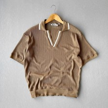 Lovely Store Polo Yaka Örme Triko T-Shirt