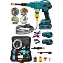 Moonshop Japan 999 Vf 20 Ah 100 Bar Kömürsüz Şarjlı Oto Yıkama Makinesi Çift Akülü Bahçe Yıkama Makinasi