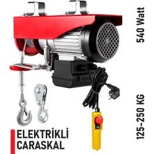 Moonshop Elektrikli Motorlu Vinç Caraskal 125-250 kg 1350V 20M Halat Zincir Kaldırma Makinesi Kumandalı...
