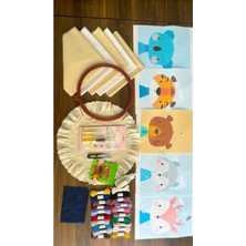 Nurgita Home 37 Parça Bol Kumaş Bol Şablonlu Hobi Punch Başlangıç Seti Punch Kırlent Seti