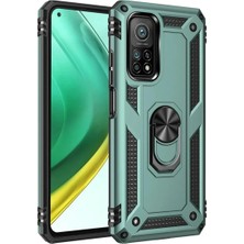 Aesco Mey Ithalat®  Xiaomi Mi 10T Pro Kılıf Sofya Yüzüklü Silikon Kapak - Yeşil