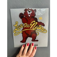 Gönülden Tasarım Ütü Ile Yapışan Kahverengi Ayı Transfer Baskı Arma 22X20 cm