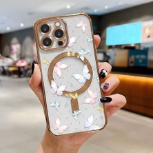 Ucuc iPhone 16 Pro Max Uyumlu Şeffaf Arka Yüzeyli Manyetik Darbeye Dayanıklı Silikon Kılıf