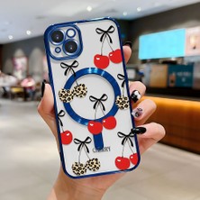 Ucuc iPhone 14 Plus Uyumlu Şeffaf Arka Yüzeyli Manyetik Darbeye Dayanıklı Silikon Kılıf