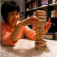 Feyza Design 54 Parça Ahşap Denge Zeka Oyunu - Çocuklar Için Eğlenceli Puzzle