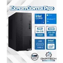 Asus Expertcenter P500MV-C52108512B0D Core 5-210H 64GB Ram Ddr5 512GB SSD WİN11PRO Masaüstü Bilgisayar+Usb Bellek P500MVC564512W19