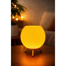NK3D Minimal Dekoratif Tripod Masa Lambası Modern Gece Lambası Sıcak Ortam Aydınlatma