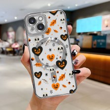 Ucuc iPhone 15 Uyumlu Şeffaf Arka Yüzeyli Manyetik Darbeye Dayanıklı Silikon Kılıf