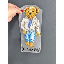 Gönülden Tasarım Ütü Ile Yapışan Ayı Transfer Baskı Arma 32X15 cm