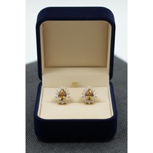 By Barun Damla Gümüş Zultanit Küpe 925 Ayar Kadın