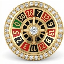 Winners Jewels Rulet Çarkı Dolar Sembollü Yüzük