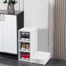 Family Co. Şeffaf Kapaklı, Montaj Gerektirmeyen, Katlanabilir Plastik Ayakkabı Kutuları